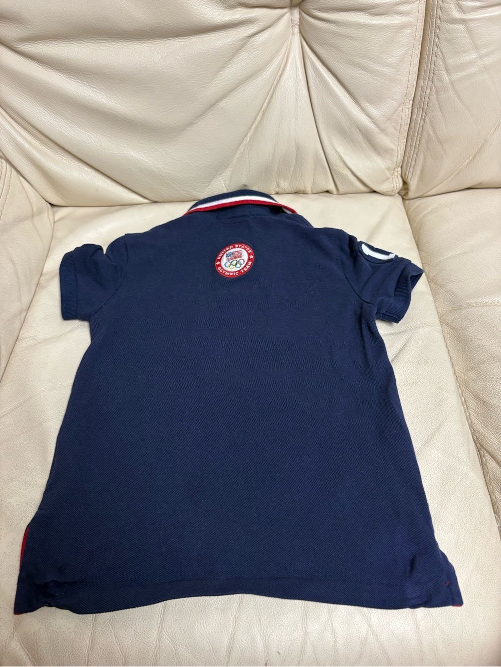 POLO RALPH LAUREN sz 3T 2012 Olympics USA Navy Mesh Polo Shirt Short Sleeve - Picture 5 of 10